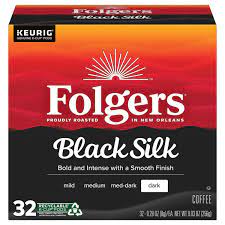 folgers coffee dark black silk k cup