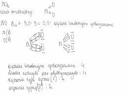 Narysuj wiązanie kreskowe NO2, podaj liczbę wiążących oraz wolnych par  elektronowych, ile jest wiązań - Brainly.pl
