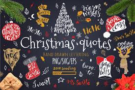 Merry Christmas Quotes Lettering Set Graphic By Evgeniiasart Creative Fabrica