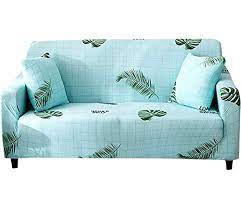 Buy Sky Blue Fern 3 Seater Sofa Cover