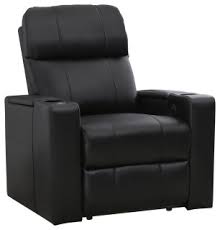 List $956 usd list $1,099 cad. Black Abbyson Living Faux Leather Upholstered Power Recliner With Side Table Theater Armchair Home Kitchen Furniture
