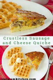 crustless sausage and cheese quiche
