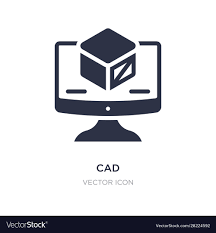 cad icon on white background simple