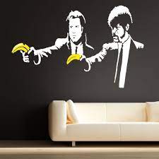 banksy pulp fiction wall stickers
