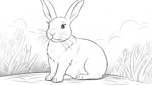 rabbit coloring page printable for kids