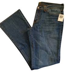 7 For All Mankind Med Blue Medium Wash Rocker Boyfriend Cut Jeans Size 32 8 M 76 Off Retail