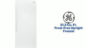 Ge fuf21dlrww 33 inch freestanding upright freezer with 21.3 cu. Ge 21 3 Cu Ft Frost Free Upright Freezer White Fuf21smrww Best Buy