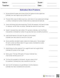 Word Problem Worksheets Word Problems
