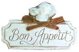 Bon Appetit French Kitchen Decor Sign