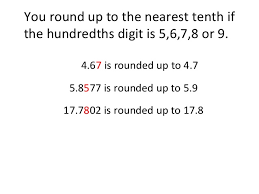 Rounding A Number To 1 Decimal Place