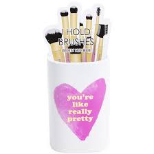 ceramic makeup brush holder heart w