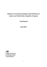 Ministry Of Justice And Public Order Report By Presidency