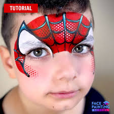 fast easy spiderman face paint step