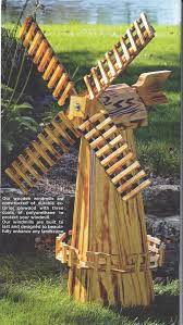Large Wooden Garden Windmill