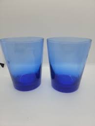 Deep Blue Drinking Glasses 14 5 Oz