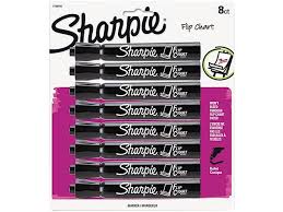 Sharpie 1760445 Flip Chart Marker Bullet Tip Black 8 Per Card Newegg Com