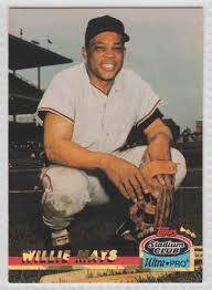 What makes this card historically significant, though, is that it would be the last time mays would appear on a mainstream baseball card in a new york giants uniform as the team would move to san. 1993 Topps Stadium Club Ultra Pro Willie Mays 6 On Kronozio