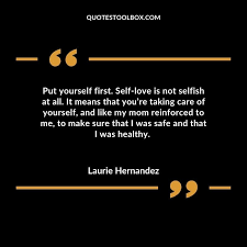 put yourself first self love is not