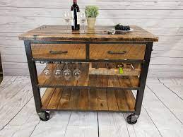 Out of stock for shipping. Buy Hand Made Reclaimed Wood Bar Cart Rustic Kitchen Island Beverage Serving Cart Made To Order From Deer Valley Woodworks Custommade Com