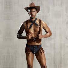 Amazon.com: XinYiQu Mens Cosplay Cowboy Sexy Lingerie Set Retro Role Play  Uniform Costume Outfit Coffee : Clothing, Shoes & Jewelry