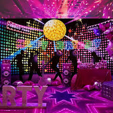 Disco Party Decorations Backdrop Dance