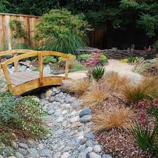 Dry River Bed With Bridge Garden