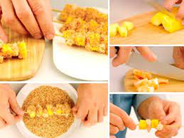 Brochettes de crevettes et ananas au sésame - La recette