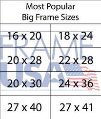 large photo frame sizes
