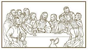This set includes one page for each color (only one crayon needed per page!). Last Supper Coloring Page