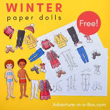 Hours of fun for free · there are sites, like kiddley, that offer diy paper doll templates. Free Printable Winter Paper Dolls Adventure In A Box