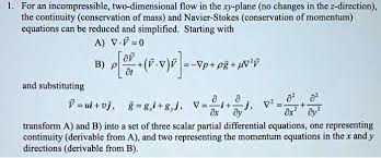 Two Dimensional Flow In The Xy Plane
