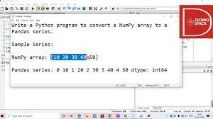 python program to convert a numpy array