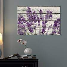 purple flower canvas wall art print
