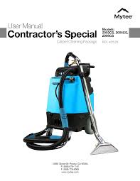 special carpet cleaning package user manual