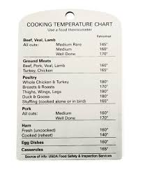 R S V P International Cooking Temperature Chart Magnet