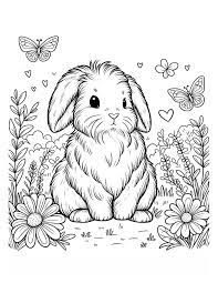 free bunny coloring pages for kids