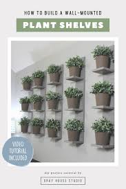 Wall Mounted Plant Shelves Diy Gray