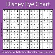 Disney Eye Chart Mine Was Mickey Disney Fun Disney