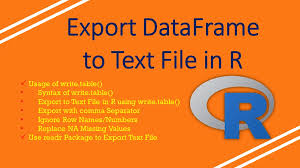 export dataframe to text file in r