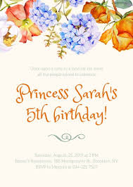 Floral Princess Birthday Party Invitation Templates By Canva
