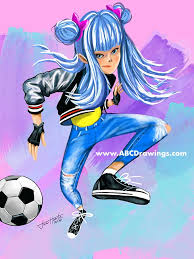 Drawing tutorials of soccer ball. How To Draw An Anime Character Easy Step By Step Art Activity Video Tutorial For Kids