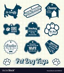 pet dog name labels and icons