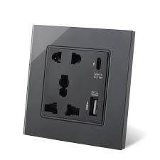 Wall Socket 5 Pin With Type C And Usb