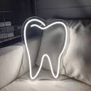 Zahn Neon Schild, Weißer Zahn LED Neon, Medizin LED Licht ...