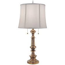 Stiffel Burnished Brass Double Pull Chain Table Lamp 7h656 Lamps Plus