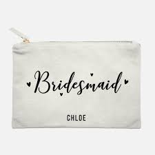 custom name makeup bag bridesmaid