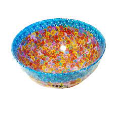 Glass Salad Bowl Big Centerpiece