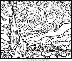 famous paintings coloring pages