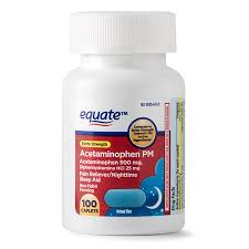 Equate Extra Strength Acetaminophen Pm Caplets 500 Mg 100