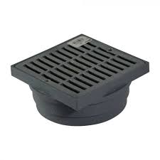 6 inch square grate with adapter gray
